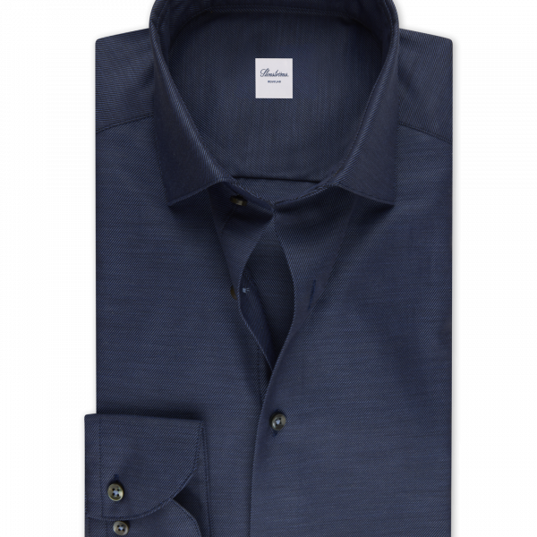 Stenströms Navy Twill Shirt